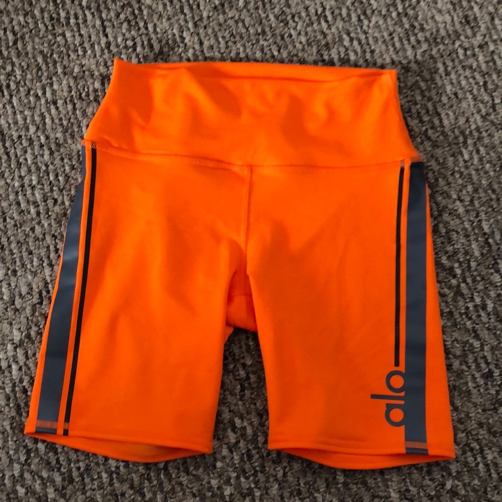 Alo high waist cycle short, Orange, medium